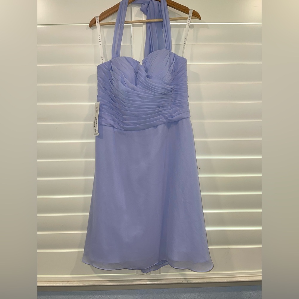 Knee length Azazie Kinley Lavender Dress size A14